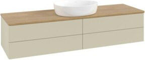 V&B Waschtischunterschrank Antao ohne Frontstruktur in Eiche Honig lackiert, B: 160 cm, T: 50 cm - Bild 1