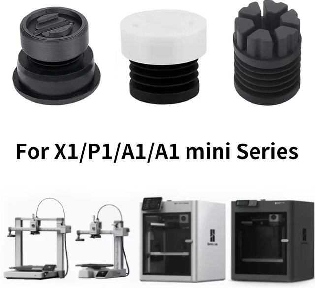 Bambu Lab Anti-Vibrations-Gummifüße in Schwarz für P1P P1S X1 X1C X1E A1 A1mini 3D-Drucker als Anti-Rutsch- und Anti-Schock-Matte - Bild 1