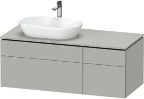 Duravit L-Cube Waschtischunterschrank Wandmontage in Grau Matt mit Türen und Schubladen B/T/H: 122 x 55 x 48,2 cm - Bild 1