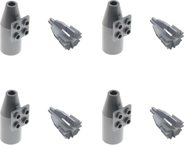 Stemedu MOC Technisches Baustein-Set Motorventilatorflügel Propeller für Aeroengine in Grau - Bild 1