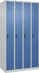 C+P Spind Classic PLUS Spind mit 4 Abteilen, Sicherheits-Drehriegel und 3 Garderobenhaken, B/T/H: 100 x 50 x 185 cm - Bild 1