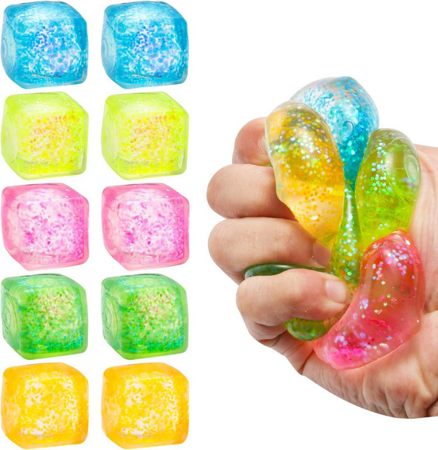 GSF Stresswürfel Set zur Entspannung und Sensorik, bunte Squeeze-Spielzeuge für Kinder und Erwachsene, Multicolor - Bild 1