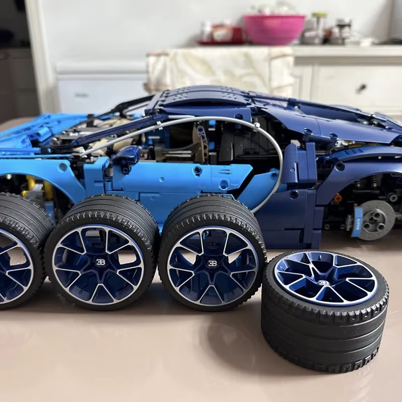YMOLGA Blaues Sportrennwagen-Bausteinset, Konstruktionsmodell, 3599 Teile, ab 14 Jahre - Bild 5