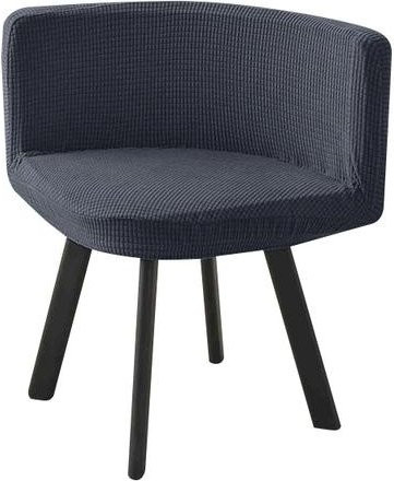 Levivel Elastischer dreieckiger Stuhlbezug aus Polarfleece in Grau, Waschbare Stuhlhussen für Esszimmerstühle und Bürostühle - Bild 1