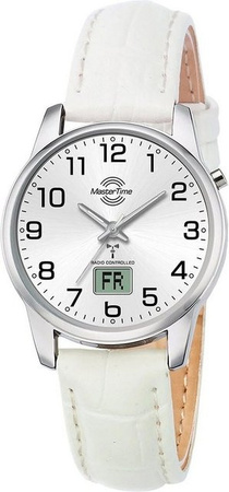 Master Time Damenuhr, Quarz, Edelstahl, Silber, 34 mm, Analog-Digital