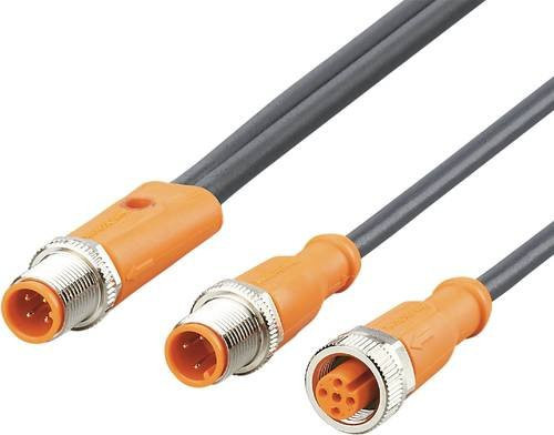 ifm electronic EVCA47 Verbindungsleitung orange, Stecker gerade, Buchse gerade, Polzahl 5, Länge: 0,2 m - Bild 1