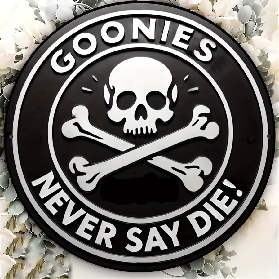 Potdemiel Goonies Never Say Die Aluminiumschild Vintage Wandkunst B/H: 20 x 20 cm - Bild 2