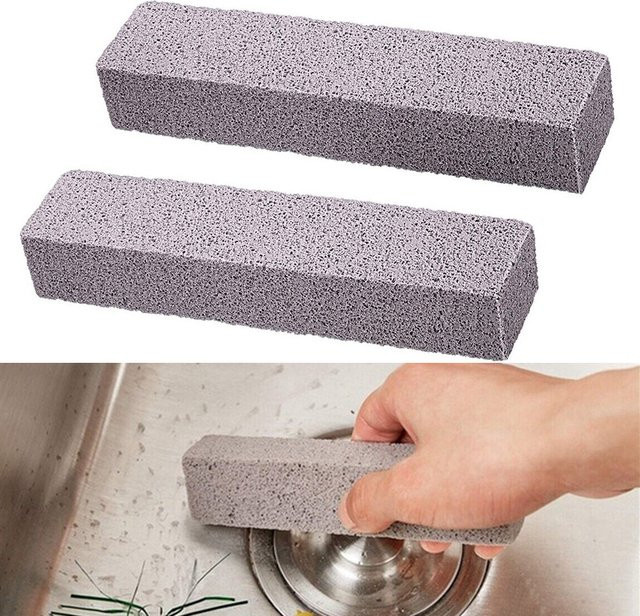 2er-Set VIBRATITE Bimsstein Reiniger in Grau zur Entfernung von Kalk und Rost für WC, Waschbecken und Fliesen - Bild 1