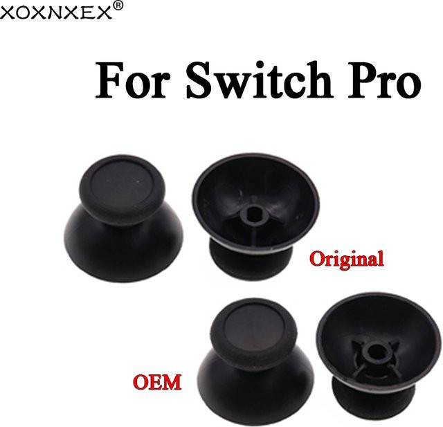 XOXNXEX 3D-Analog-Thumbsticks für Nintendo Switch Pro Controller, Joystick-Kappen in Schwarz, 2/6/10 Stück - Bild 1