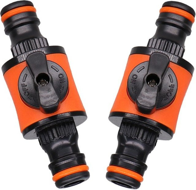 Schnellkupplung Wasserhahnadapter für Gartenschlauch und Bewässerung, 16 mm, Kunststoff, Orange - Bild 1