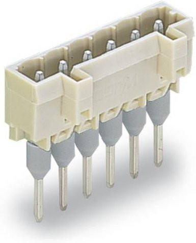 WAGO Stiftleiste Standard 2060 Polzahl 9 Rastermaß 5 mm 721-169/003-000 100 Stück in Grau und Beige - Bild 1