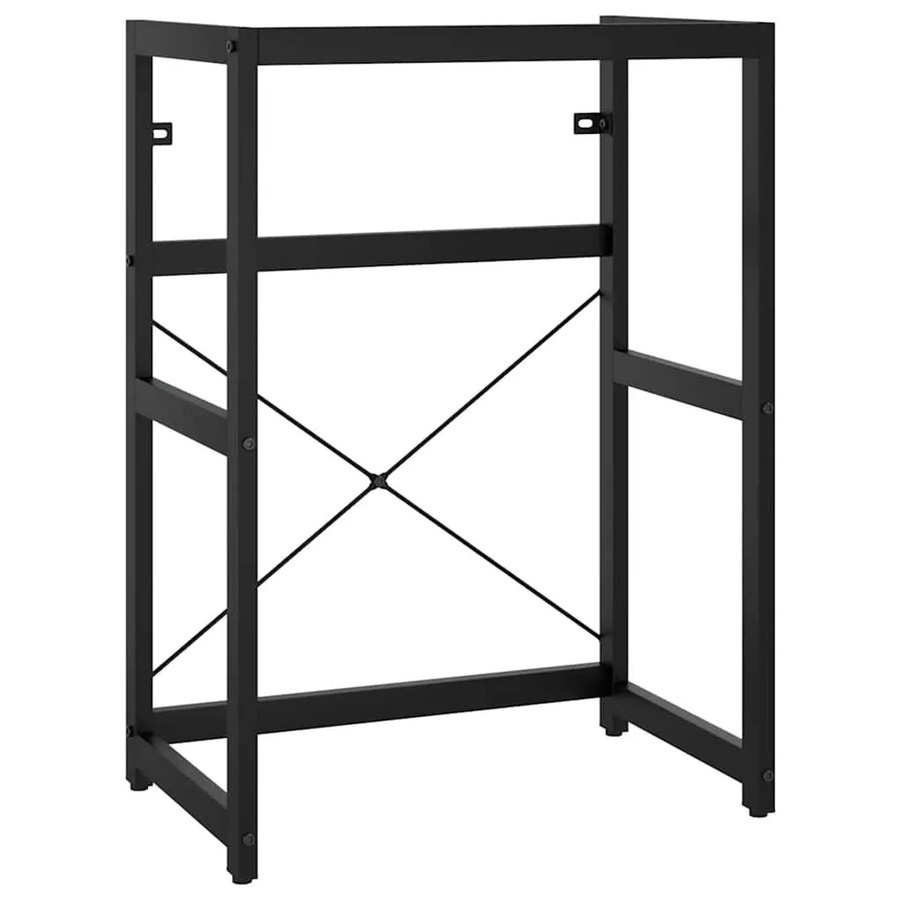 vidaXL Badezimmer Waschtischgestell aus Eisen in Schwarz Matt B: 59 cm, T: 38 cm, H: 83 cm - Bild 2