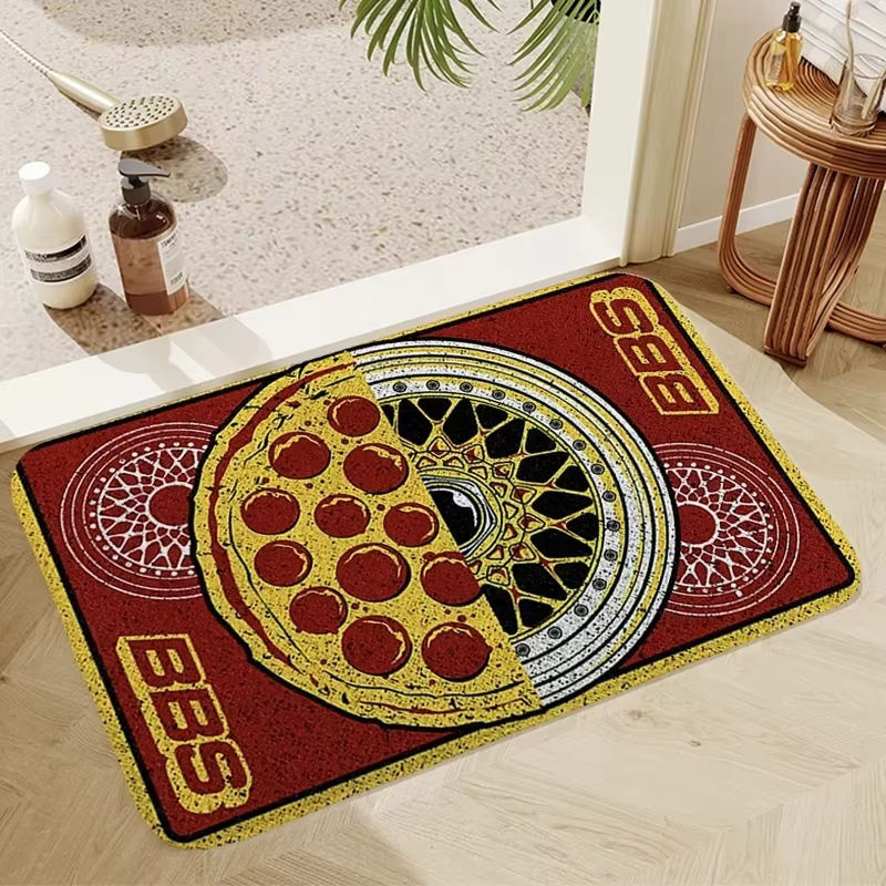 BBS Rutschfeste Badematte mit Fahrzeug-Grafik, modern und waschbar, B/T: 60 x 40 cm - Bild 3
