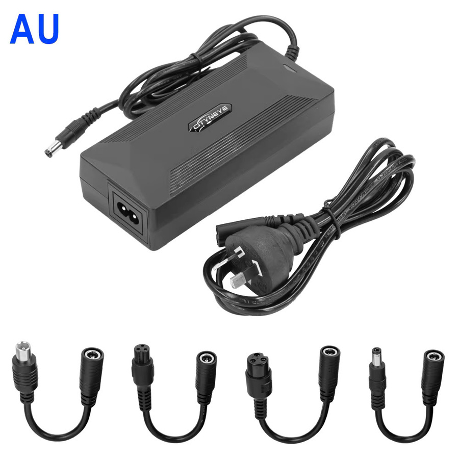 Universelles 42V 2A Ladegerät mit 4 Steckern für Xiaomi M365 1S Pro Pro2 Elektroroller in Schwarz - Bild 4