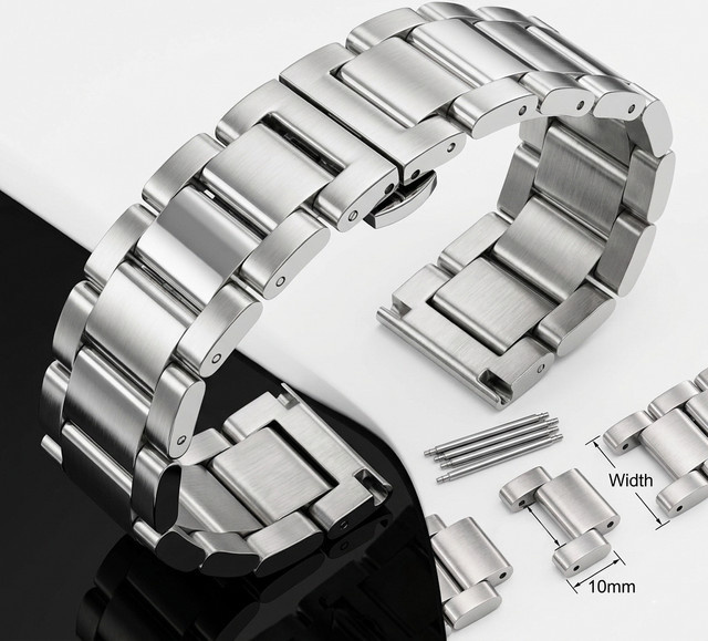 DUTRIEUX Uhrenarmband Edelstahl, Silber, Unisex - Bild 1