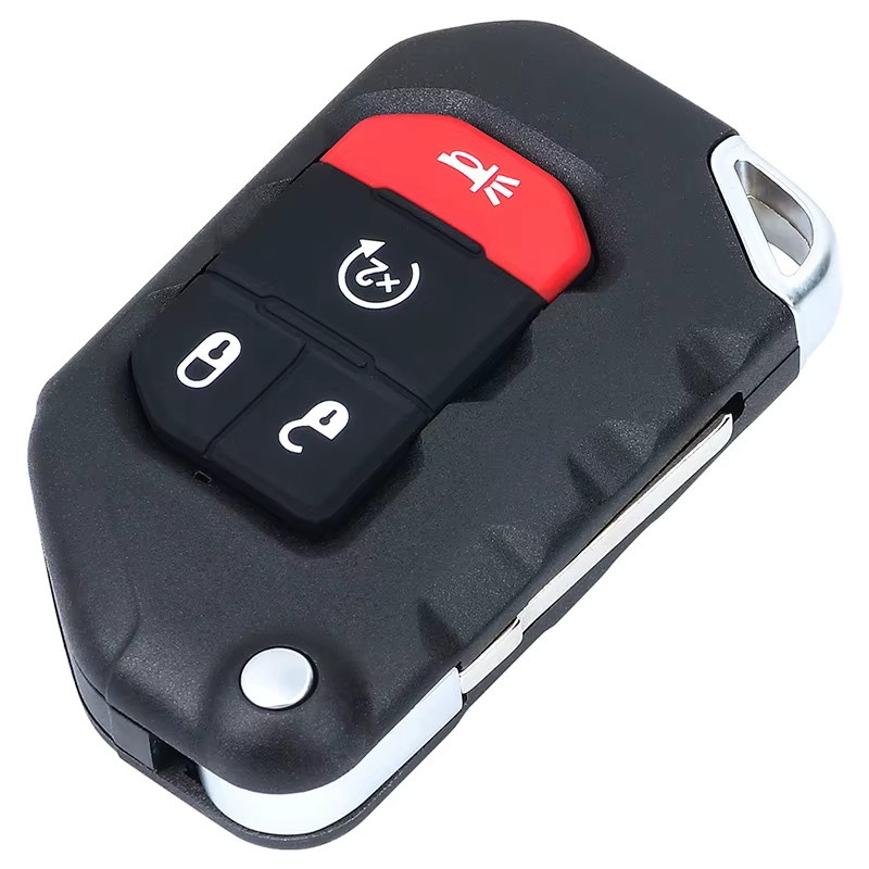 KEYECU Smart 4A Chip 433MHz Fernbedienungsschlüssel OHT1130261 68416782AA in Schwarz für Jeep Wrangler Gladiator - Bild 2