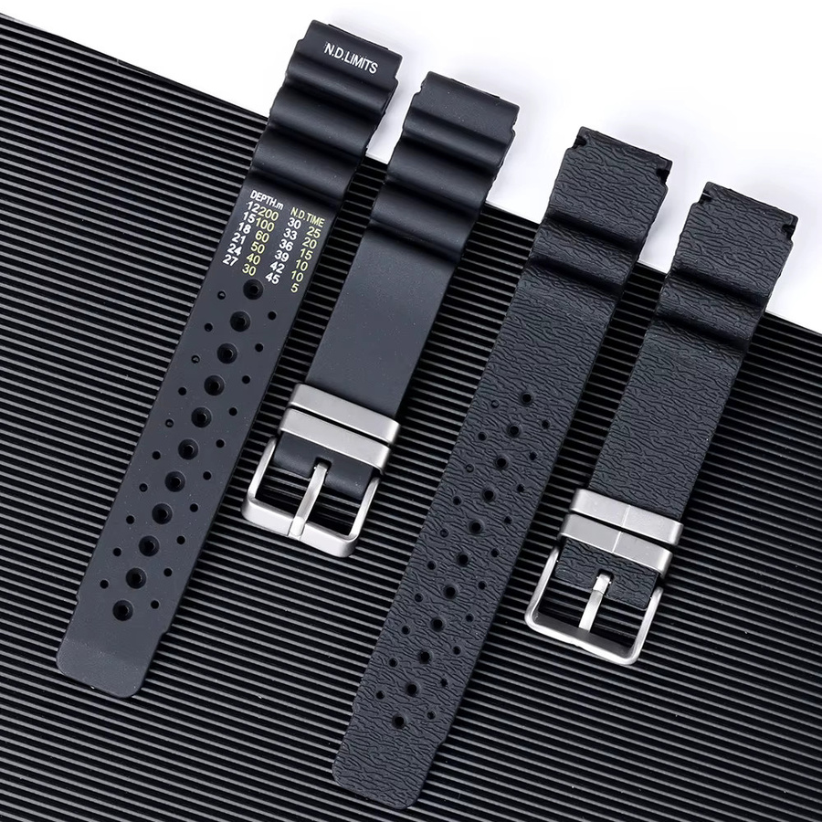 HQstrap Uhrenarmband Kautschuk, Schwarz, Unisex - Bild 1