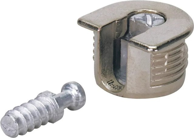 Hettich Verbindungsbeschlag Excenter 35/16 in Silber vernickelt, 8 Stück - Bild 1