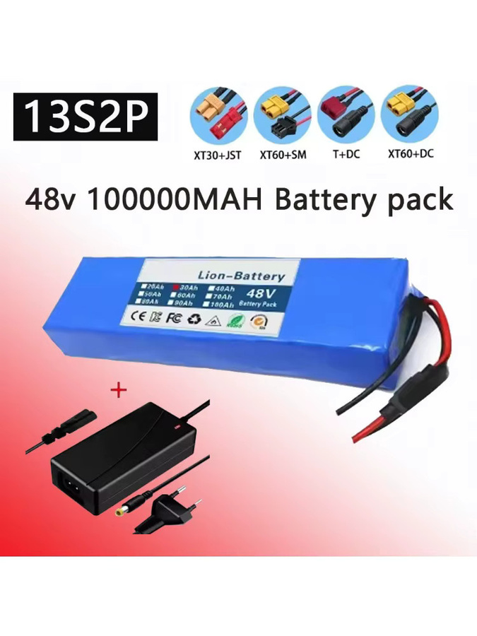 13S2P 48V 100Ah Lithium-Ionen-Akku mit BMS in Blau inklusive 54,6V-Ladegerät - Bild 3