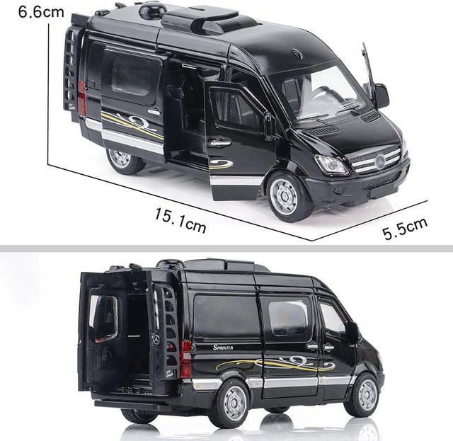 Kid Actor Paradise Mercedes Benz Sprinter Großraum-MPV, Spielzeugfahrzeug, 1:32, mit Licht und Geräuschen, aus Legierung - Bild 1