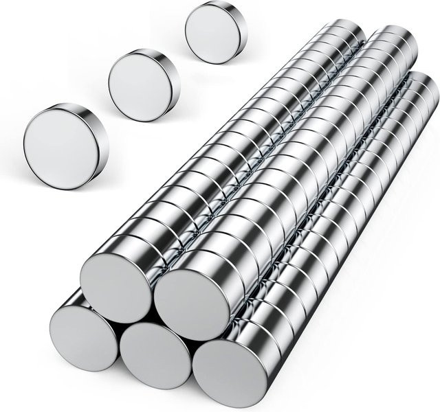 Starke NdFeB-Scheibenmagnete aus Metall in Silber für Kühlschrank, Heimwerken und Bürogebrauch - Bild 1