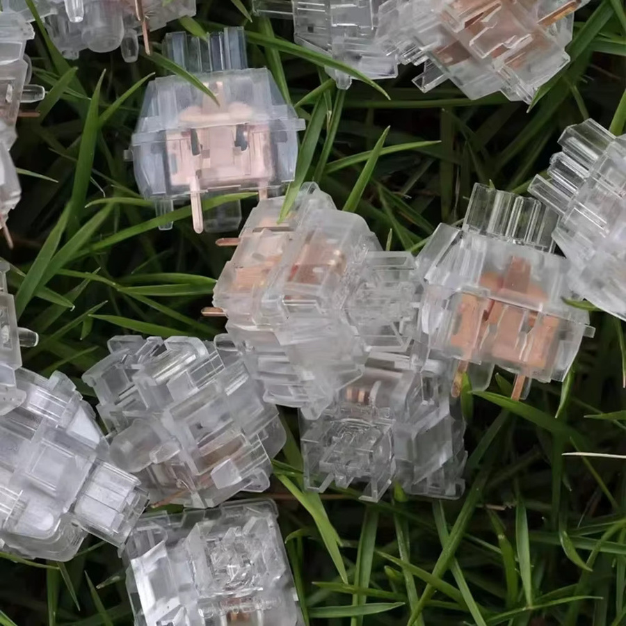 Outemu Ice Snow Lineare Mechanische Tastaturschalter, Geräuschlose 5-Pin Hot-Swap Schalter, Transparent - Bild 2
