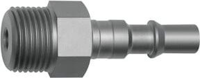 Riegler Nippel für Kupplungen NW 6, ISO 6150 C, Stahl, G 3/8 AG, Silber - Bild 1
