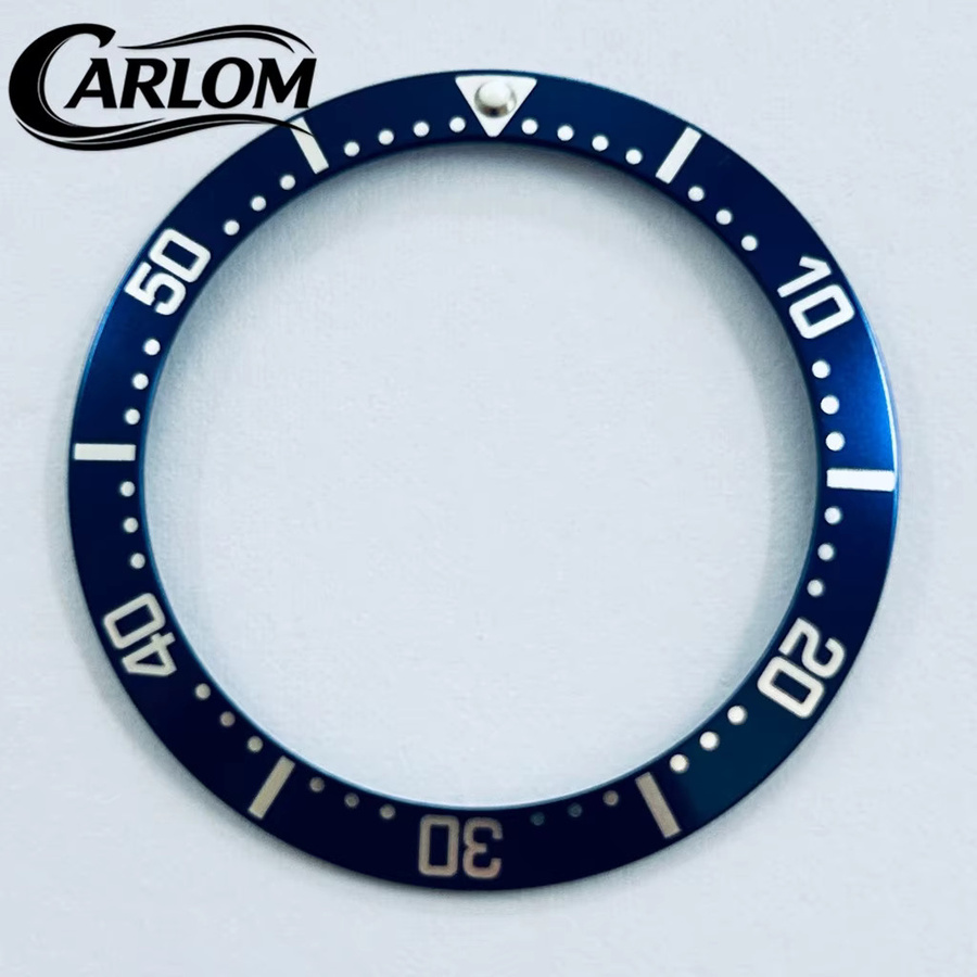 Carloms Lünettenring Aluminium, Schwarz, 38mm, Uhrenzubehör - Bild 3