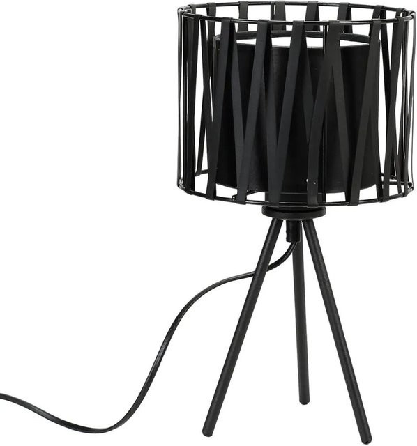 EASYLIGHT Tischlampe Schwarz Modernes Dreibein aus Metall mit E27 Fassung, Höhe: 35 cm - Bild 1