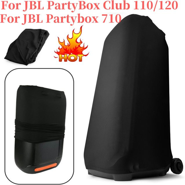 Elastische Staubschutzhülle in Schwarz für JBL Partybox 710 und Club 110/120 Lautsprecher - Bild 1
