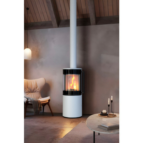 THERMIA Kaminofen aus Stahl in Weiß mit 7 kW Leistung - Bild 3