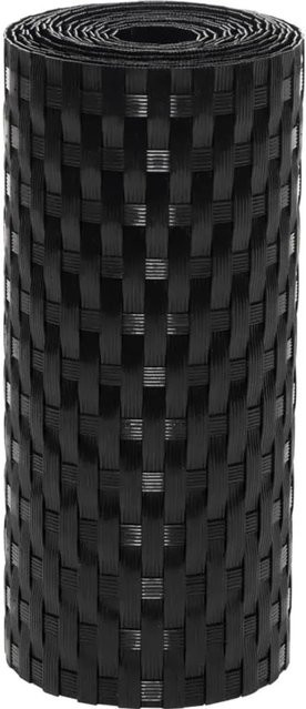 vidaXL Balkon-Sichtschutz aus Poly Rattan in Schwarz, 5 Stück, Höhe: 19 cm, Breite: 255 cm - Bild 1