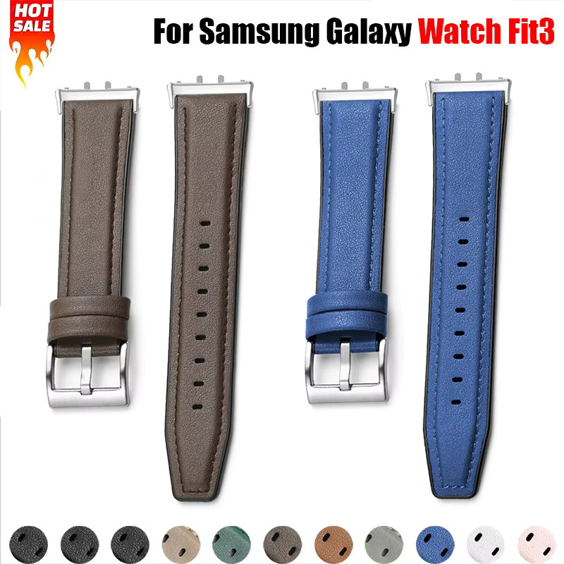 CAOWTAN Uhrenarmband Leder, PU, brown, Unisex, Samsung Galaxy Fit 3 - Bild 2