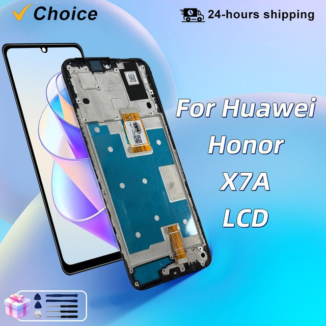 Huawei Honor X7A Ersatzdisplay mit 6,75 Zoll IPS Touch Screen Panel und Digitizer in Schwarz für Modelle RKY-LX2 und RKY-LX1 - Bild 1
