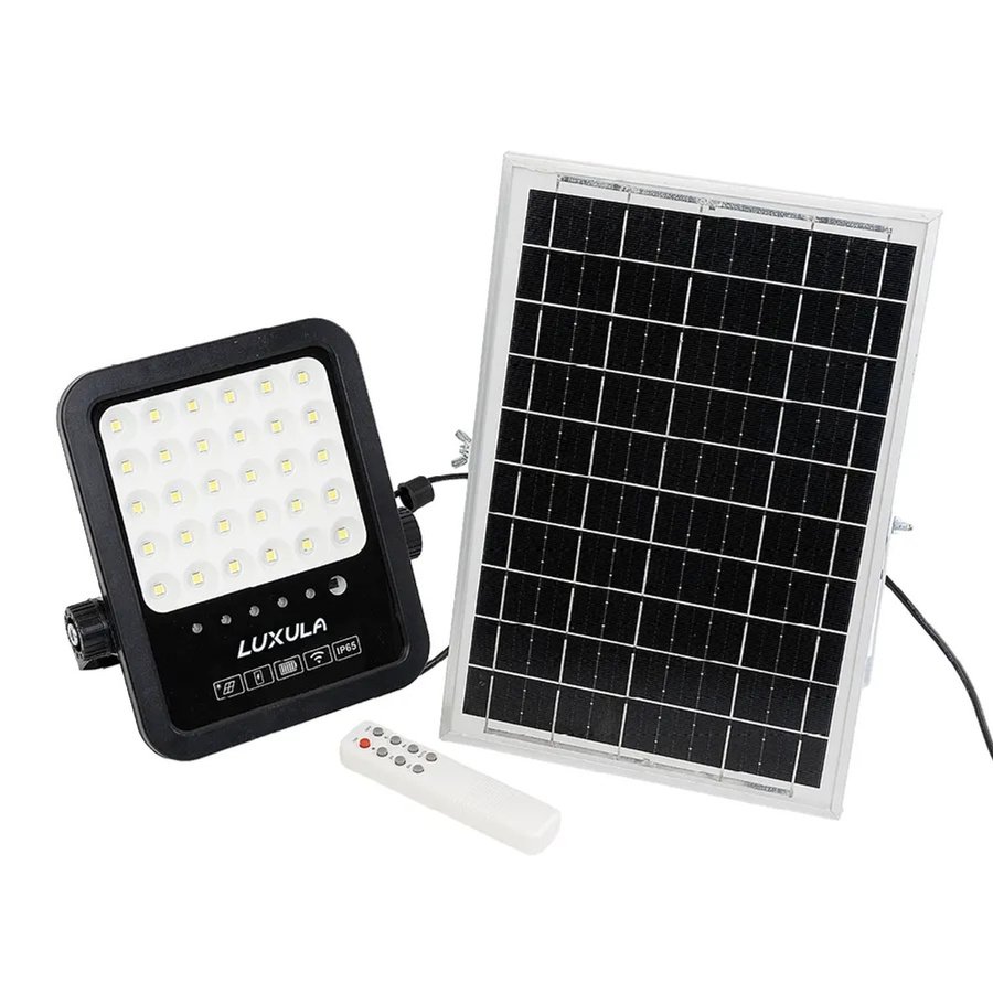 LUXULA LED Solarstrahler Schwarz mit 2750lm und 6500K Kaltweiß, IP65 Außenstrahler für Garten und Außenbereich - Bild 2