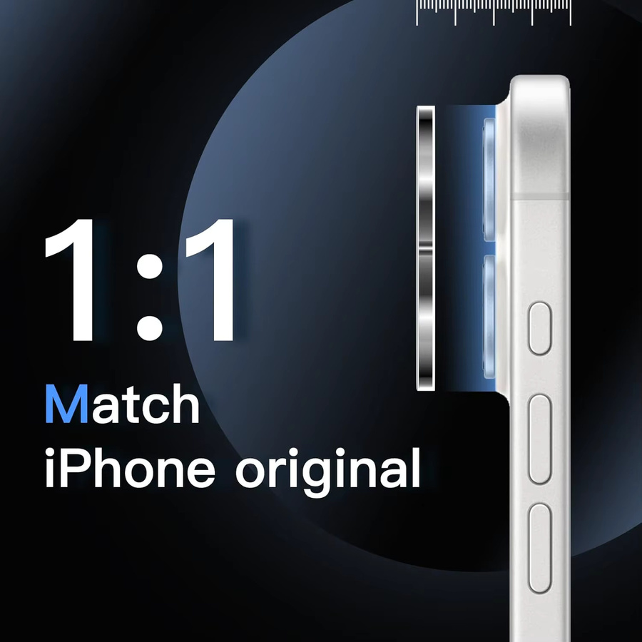 3er-Pack Kamera-Objektivschutz aus gehärtetem Glas für iPhone 17, iPhone 16 Plus und iPhone 16, transparent - Bild 4