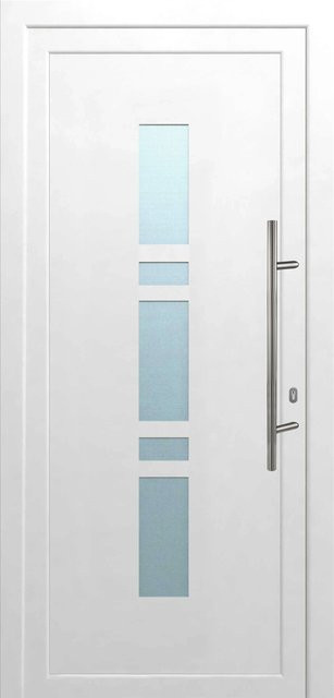 Aluminium-Haustür PANTO Modern Weiß Anschlag Rechts B: 110 cm, H: 210 cm - Bild 1