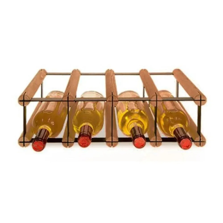 PROREGAL Modulares Weinregal Vinotega Mod aus massivem Kiefernholz, Braun geölt, H x B x T: 12,5 x 42,5 x 24,5 cm - Bild 2