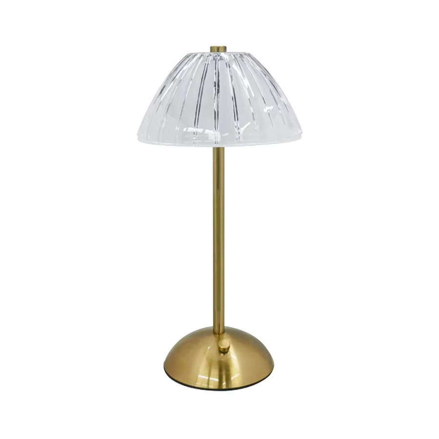 GGBEE USB wiederaufladbare LED-Tischlampe mit Touch-Sensor in Gold/Messing für Schlafzimmer und Dekoration - Bild 3