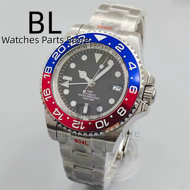 Bliger Armbanduhr Edelstahl, Schwarz, Saphirglas, 43 mm, Herren - Bild 1