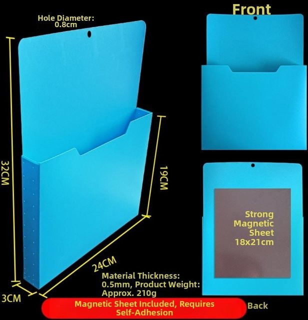 Magnetischer Aktenordner aus PP-Kunststoff von fengcheng in Blau für A4 Dokumente - Bild 1