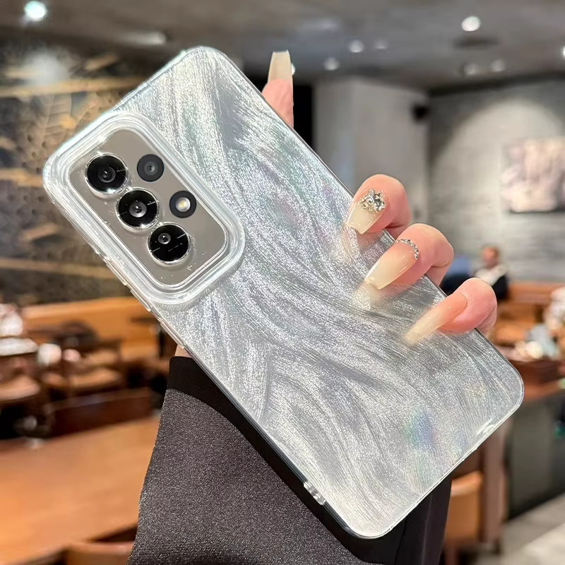 EUCAGR Luxus Laser Silber Gradienten Hard Cover für Samsung Galaxy A23 5G, M13 4G, M23 und F23 5G - Bild 2