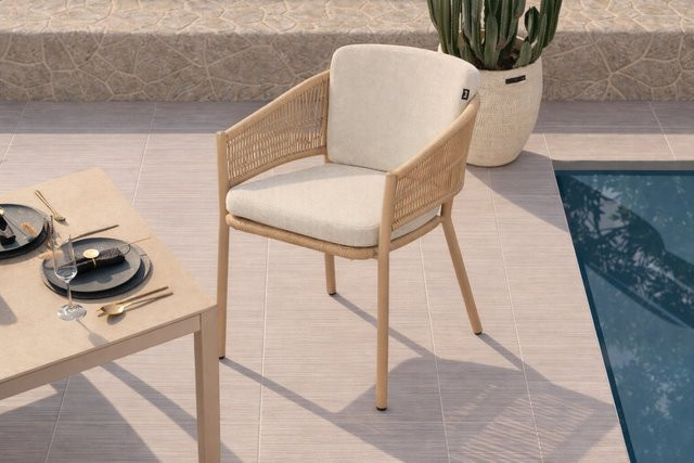 Hartman Shades of Colour Altea Diningsessel in Cappuccino/Beige mit Kissen und ergonomischer Rückenlehne, B/T/H: 58 x 62 x 81 cm - Bild 1