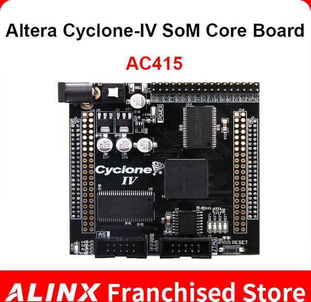 ALINX SoM AC415 Altera Cyclone IV EP4CE15 FPGA-System an Bord in Schwarz - Bild 1