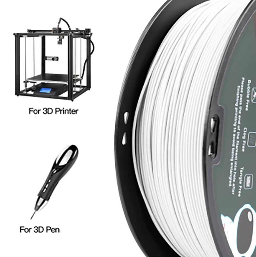 Creality 3D PLA Filament 1,75mm für FDM Drucker, 1kg pro Rolle, Schwarz und Weiß - Bild 5