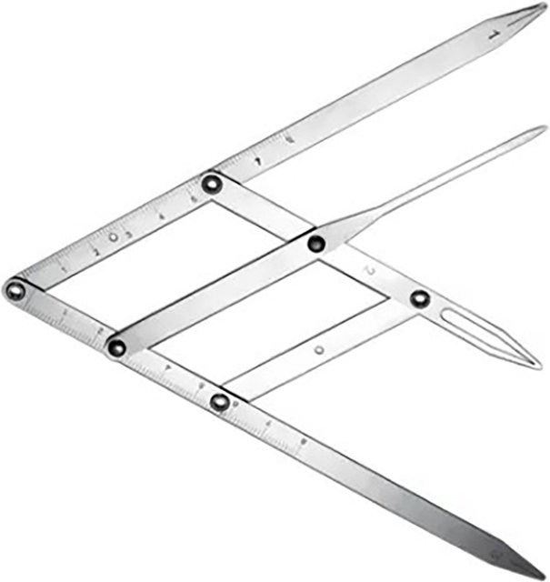 GoolRC Augenbrauenlineal aus Edelstahl, weiß, Unisex - Bild 1