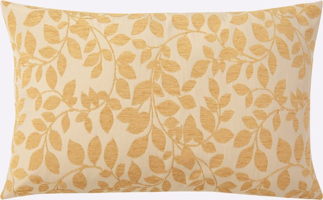 Kissenhülle Heine mit floralem Blätter-Design in Braun, rechteckig, aus Polyester und Polyacryl - Bild 1