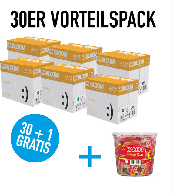 MM BLOOM Kopierpapier Premium+ A4 weiß matt 80g 900 Blatt - Bild 1