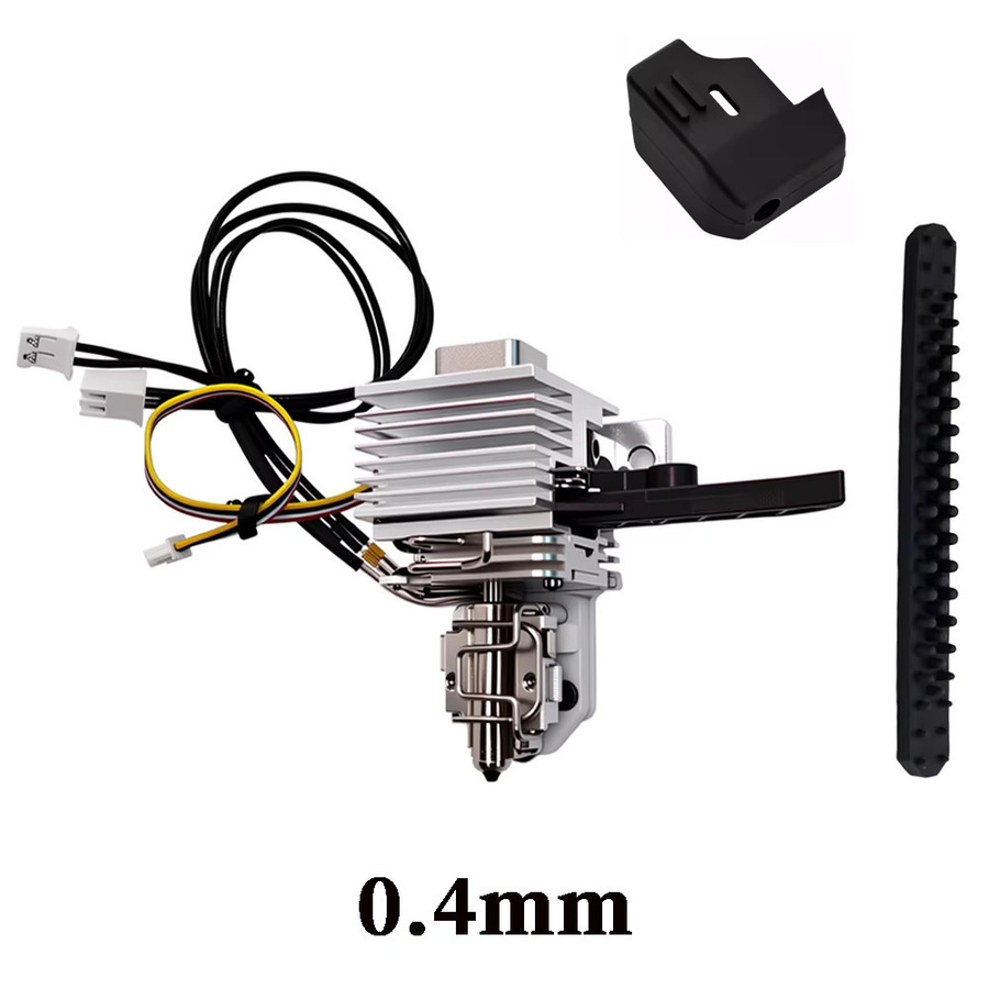 Anycubic Kobra X Hotend-Montagekit in Silber mit Dehnungsmessfühler und Düsen in 0,25 mm, 0,4 mm, 0,6 mm und 0,8 mm sowie Druckkopf für FDM 3D-Drucker - Bild 5