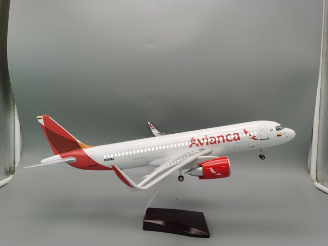 ZOCO A320 Kolumbien Avianca Airlines Spielzeugmodellflugzeug, 1:80, LED-Licht, Druckguss - Bild 1